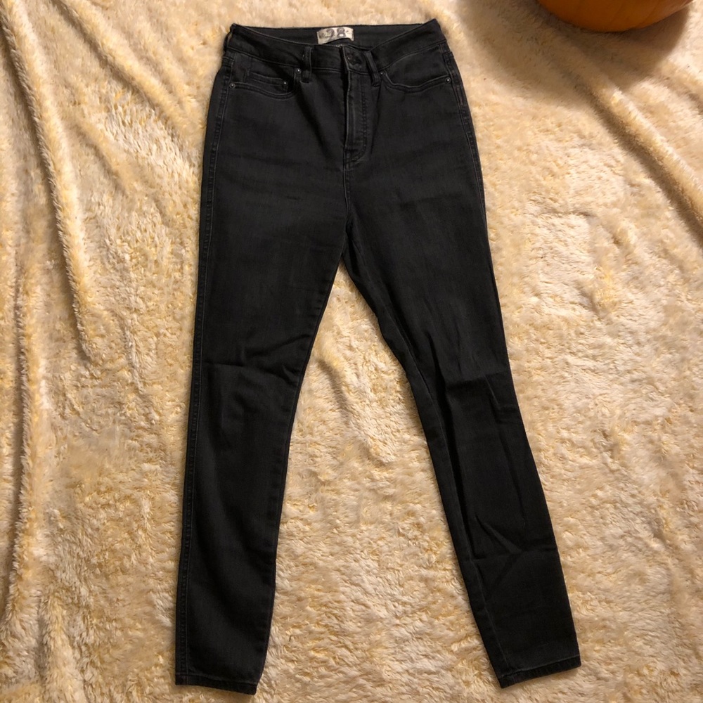 FREE PEOPLE Skinny CURVY (washed) BLACK Jean